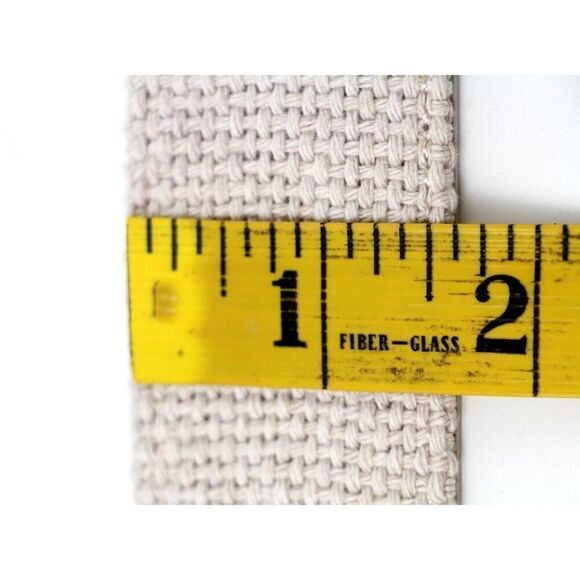 CLASSIC BEIGE CANVAS POLYESTER 1 5/8"Wd DRESS CASUAL WOMEN'S BELT Size S (t61 - Picture 8 of 12